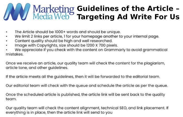 Guidelines of the Article – Targeting Ad Write For Us