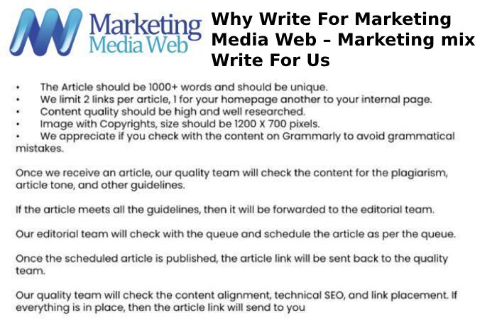 Why Write For Marketing Media Web – Marketing mix Write For Us