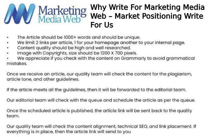 Why Write For Marketing Media Web –  Market Positioning Write For Us