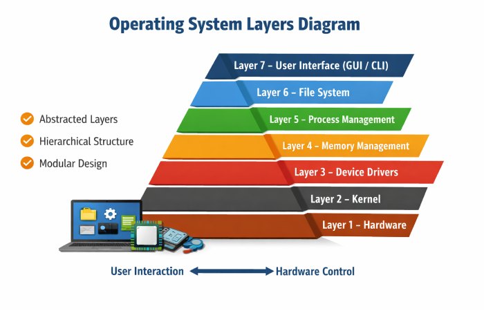 operating system layers diagram